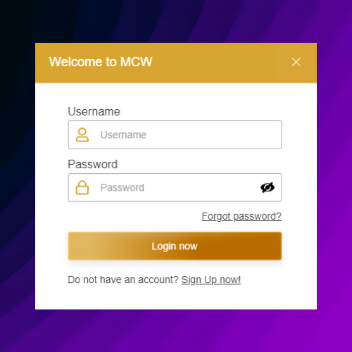 Enter your MCW login details